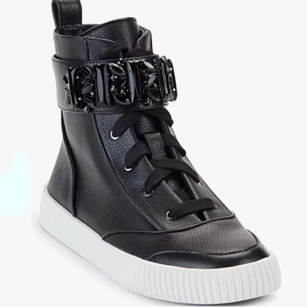 Karl Lagerfeld Paris Womens Jeren Black Casual and Fashion Sneakers Shoes
